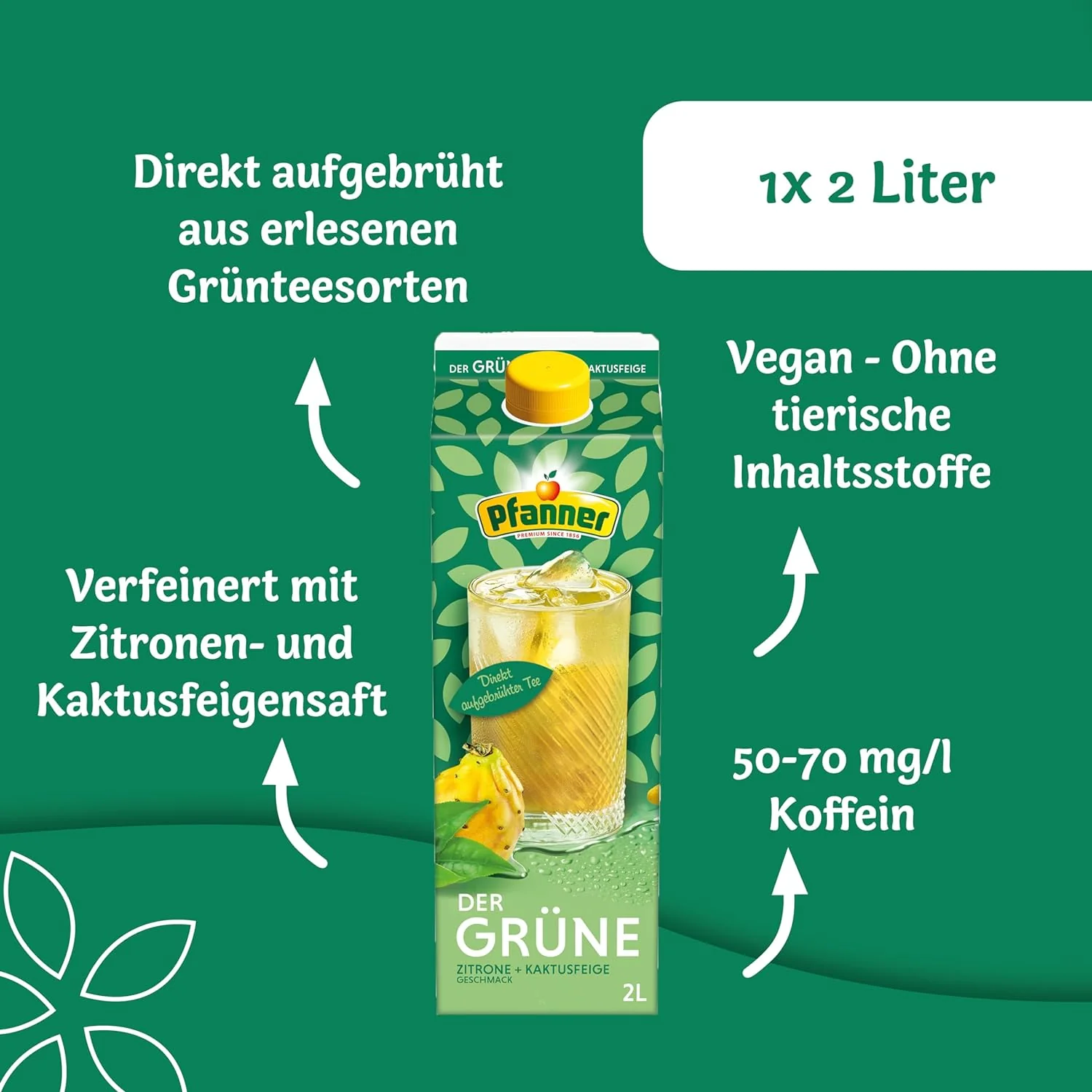 Pfanner «Der Grüne» Zitrone-Kaktusfeige - 6x2L - Image 4