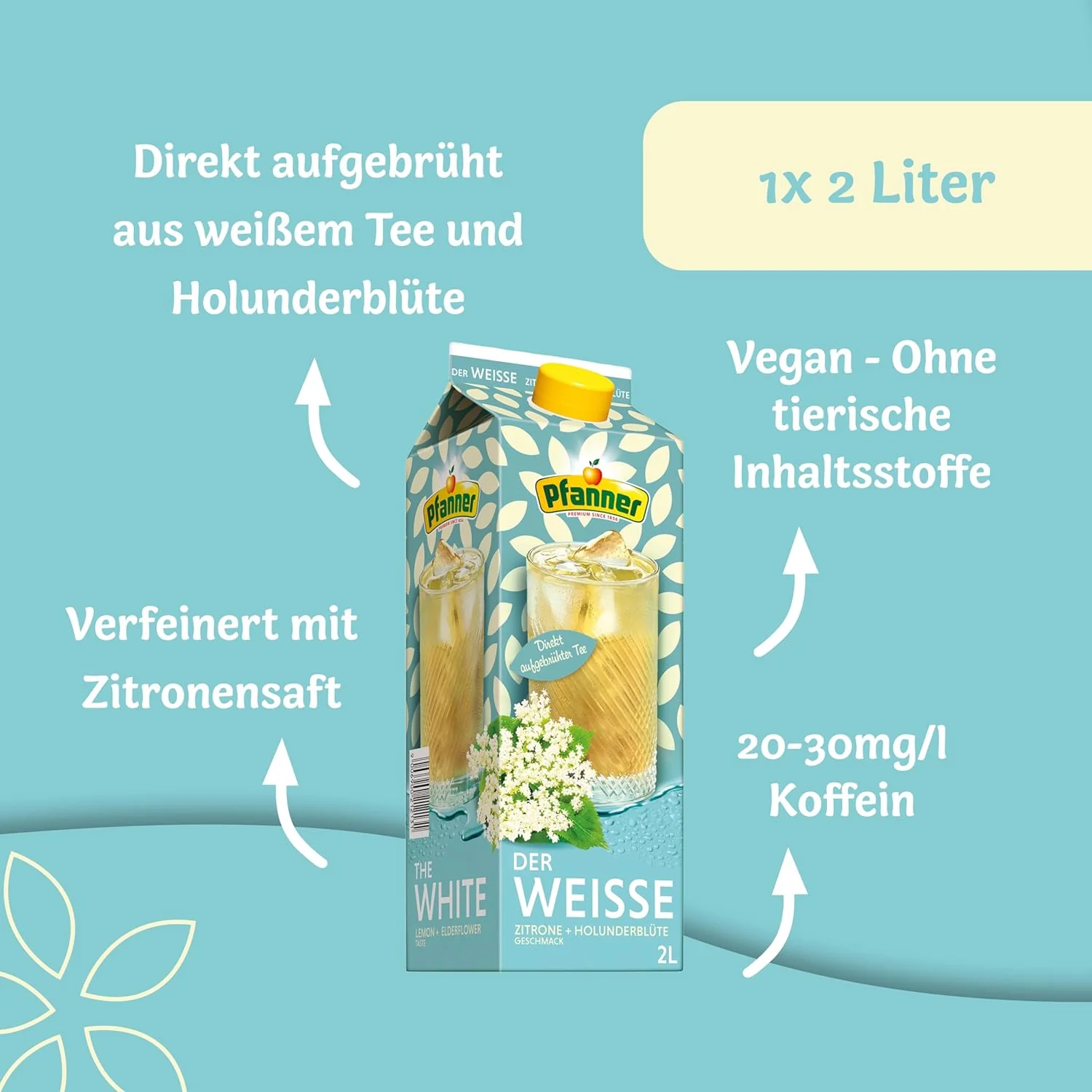 Pfanner «Der Weiße» Zitrone-Holunderblüte - 6x2L - Image 4