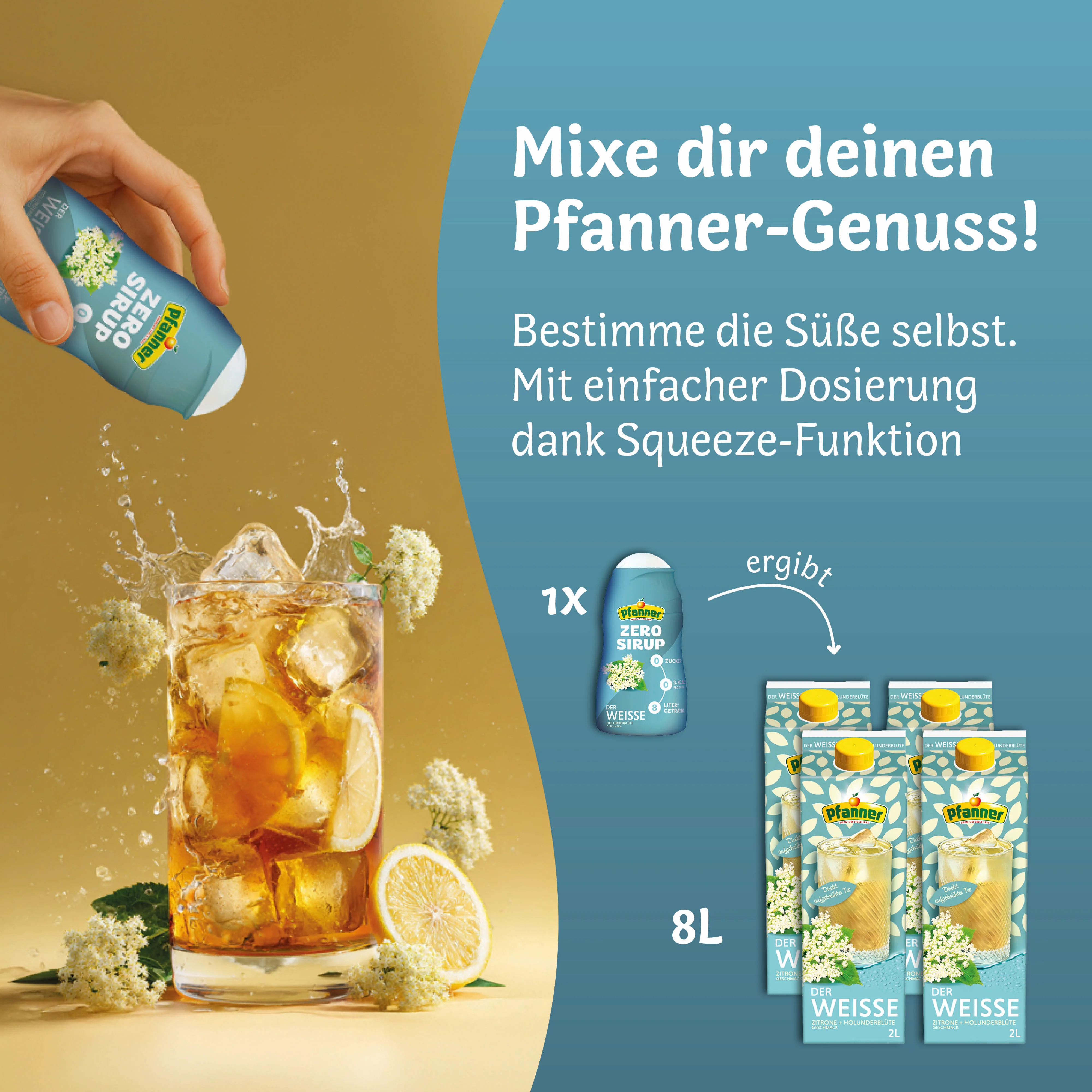 Pfanner - Der Weiße Holunderblüte Zero Sirup 1:140 (57ml) - Image 3