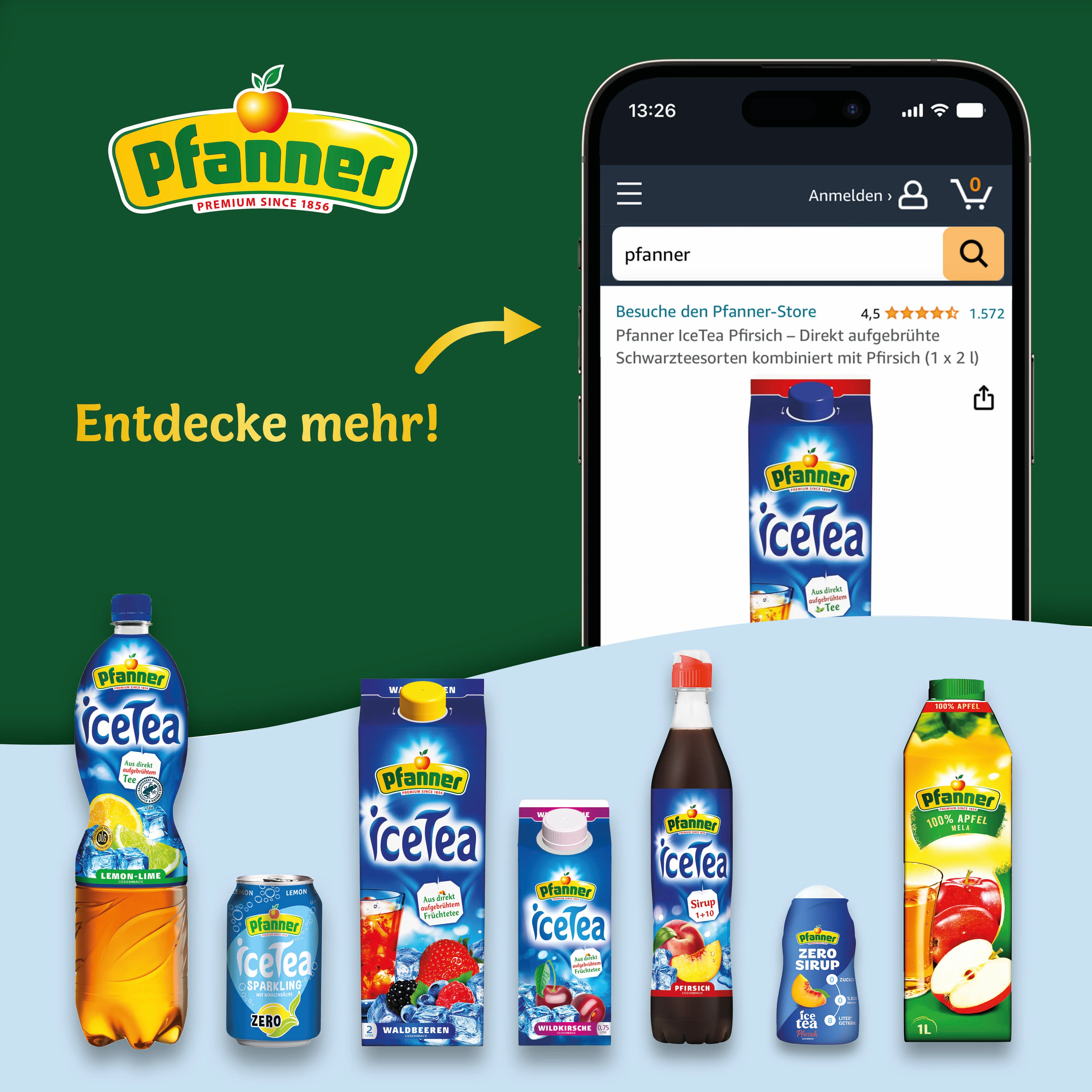 Pfanner Eistee Pfirsich Zero Sirup 1:140 (57ml) - Image 7