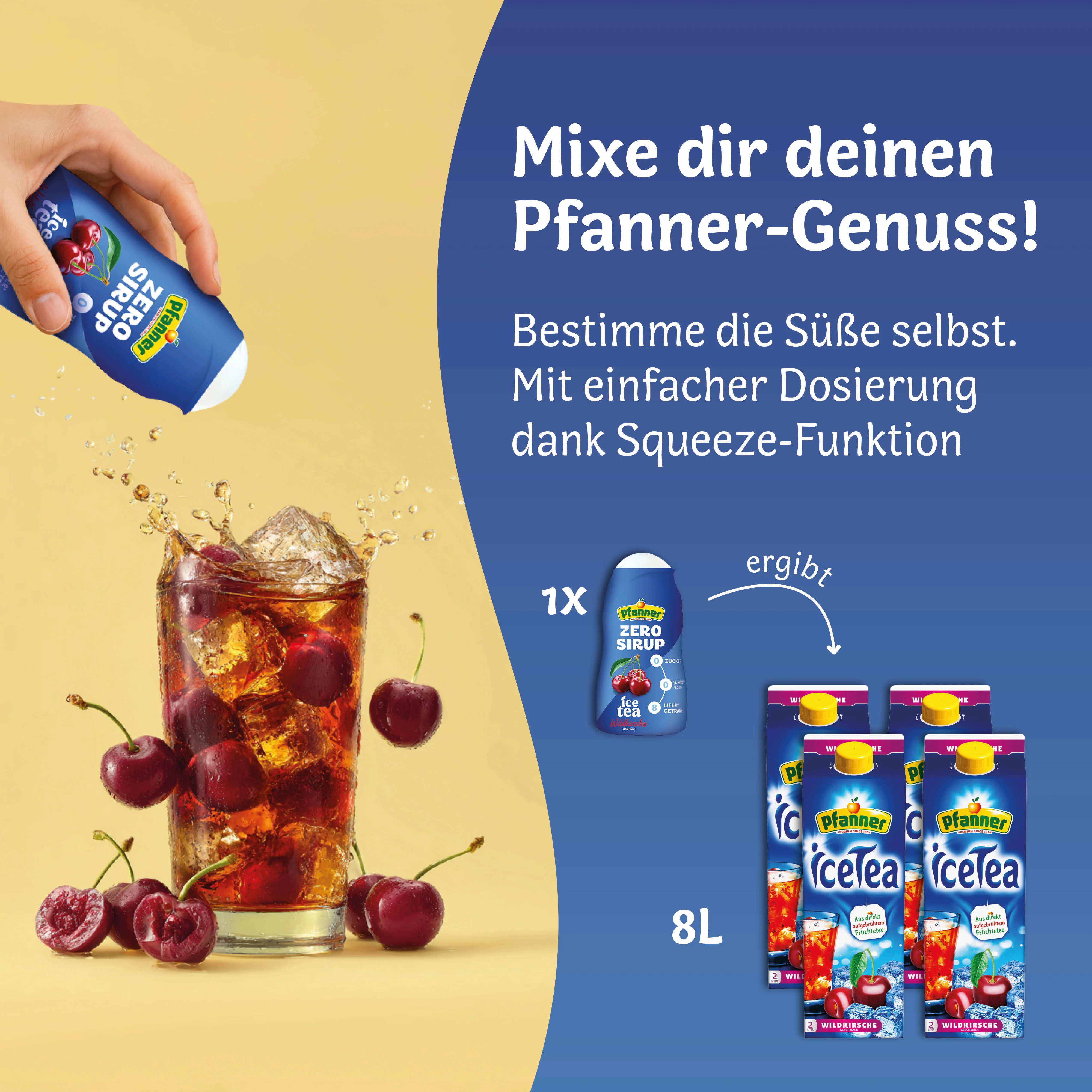 Pfanner Eistee Wildkirsche Zero Sirup 1:140 (57ml) - Image 3
