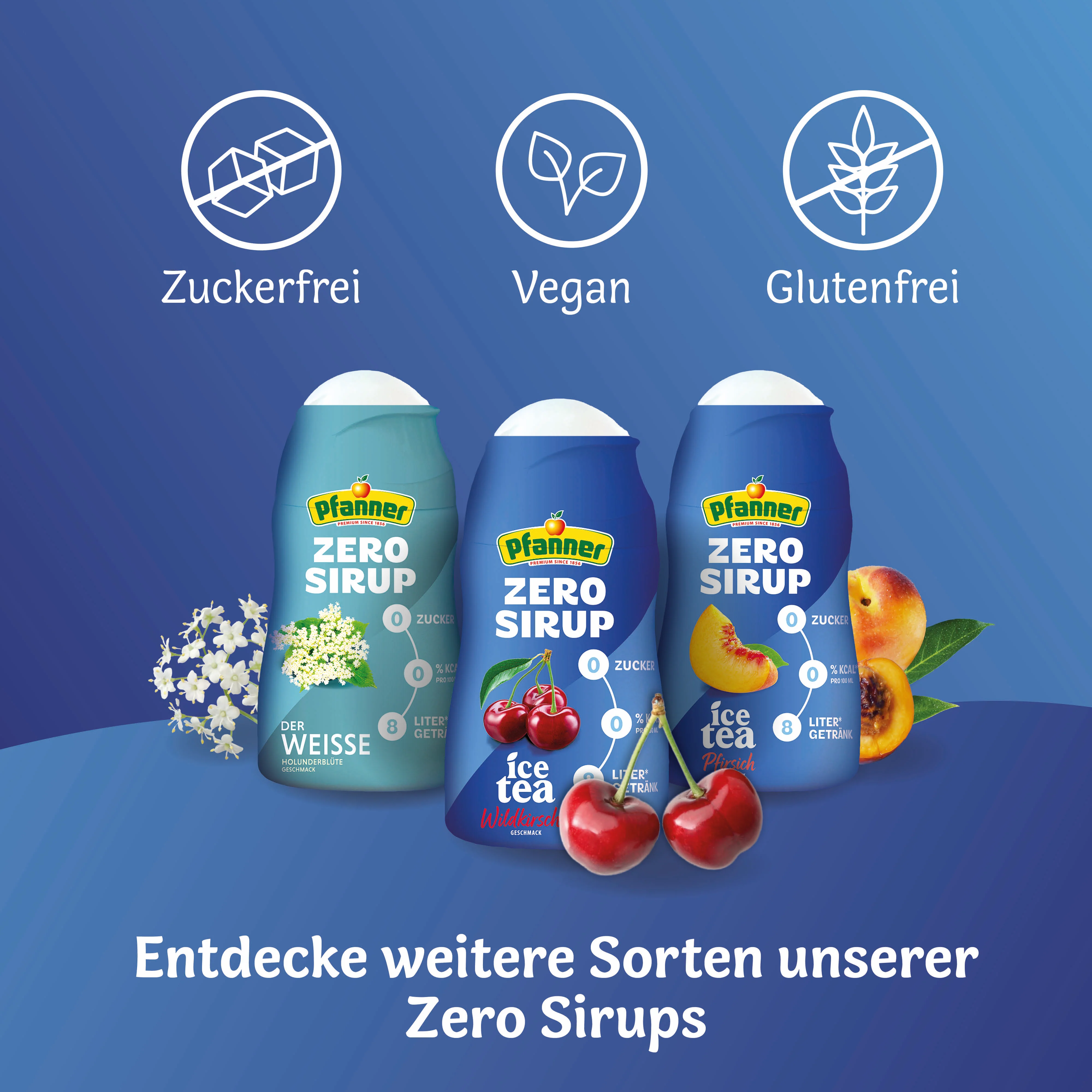 Pfanner Eistee Wildkirsche Zero Sirup 1:140 (57ml) - Image 4