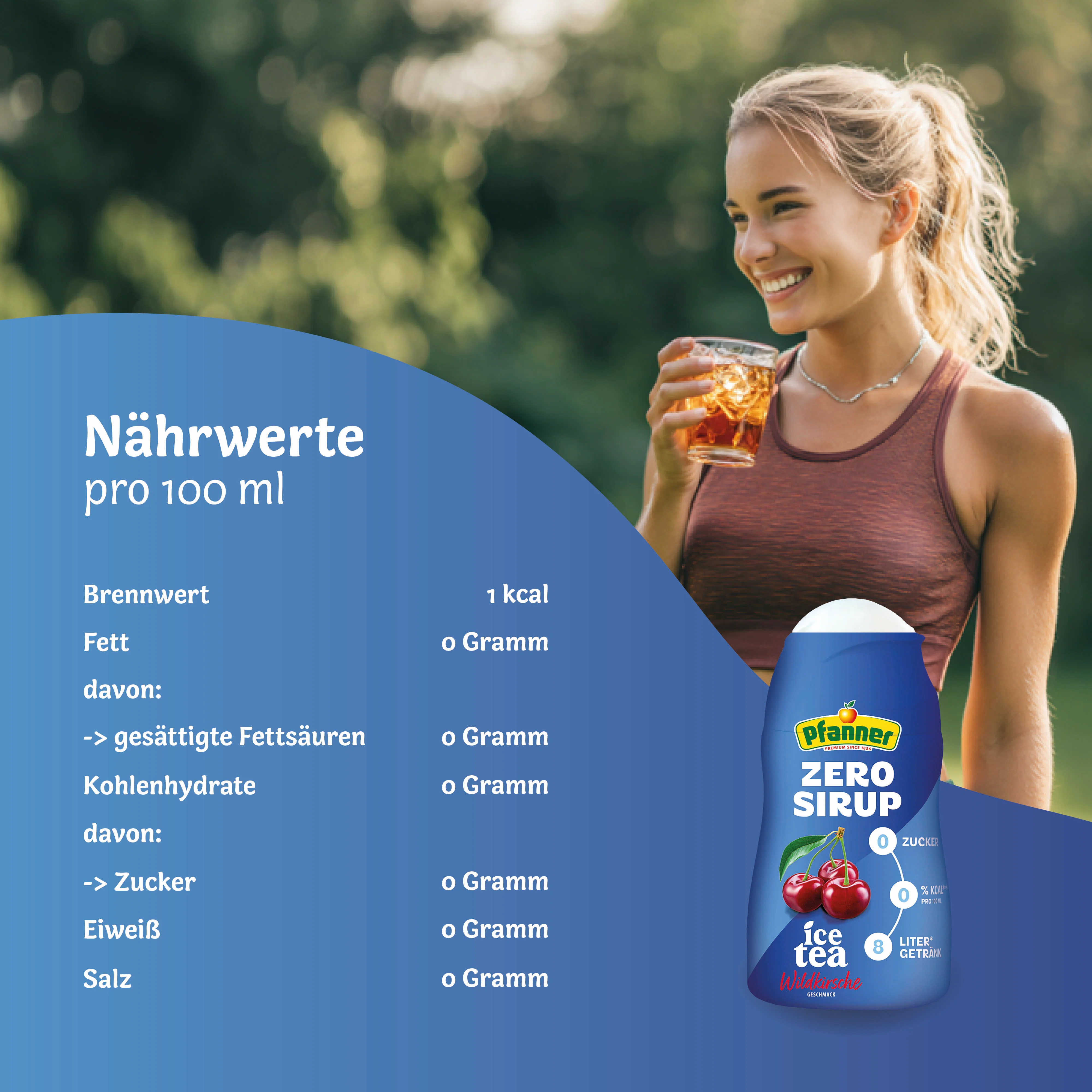 Pfanner Eistee Wildkirsche Zero Sirup 1:140 (57ml) - Image 5